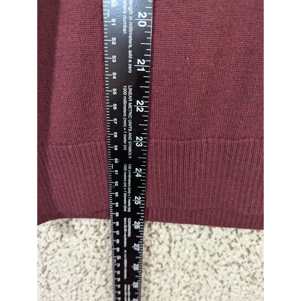 Banana Republic‎ Mens Large Red 100% Italian Merino Wool Sweater Modern Classic